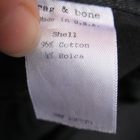 Rag & Bone Gray Moto Zip Riding Skinny Ankle Pants HTF - Picture 8 of 8